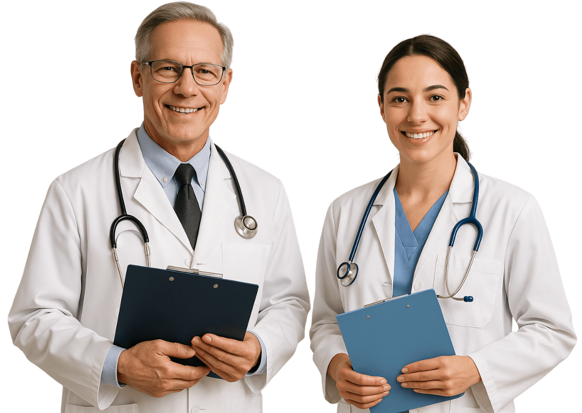 Doctor speaking with a patient during a consultation